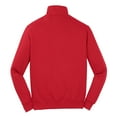 thumbnail image 6 of Mens 1/4 Zip Cotton/Poly Fleece Sweatshirt True Red 2X-Large, 6 of 8