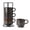 Dark Purple, variant on Large Ceramic Coffee Mug Set Of 4 With Stand 15 Oz Stackable Different Embossment Ribbed Latte Cup For Cappuccino Tea Hot Cocoa Drinks - Dishwasher &wave Safed