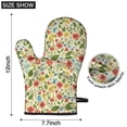 thumbnail image 6 of Pioneer Flower Floral Print Pattern Oven Mitt 2-Pack Set, Heat Resistant Kitchen Gloves, 7.7" X 12", 6 of 6