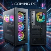 STGAubron Gaming Desktop PC, Intel Core i7 up to 3.9Ghz, RTX 2060 6G Graphics, 16G Ram, 512G Ssd, Wifi 6, BT 5.2, RGB Fan x4, Win11 Home
