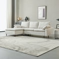 thumbnail image 4 of 100'' Linen L-Shaped Left-Hand Facing Sectional Sofa with Metal Legs and 2 Pillows(Beige), 4 of 12