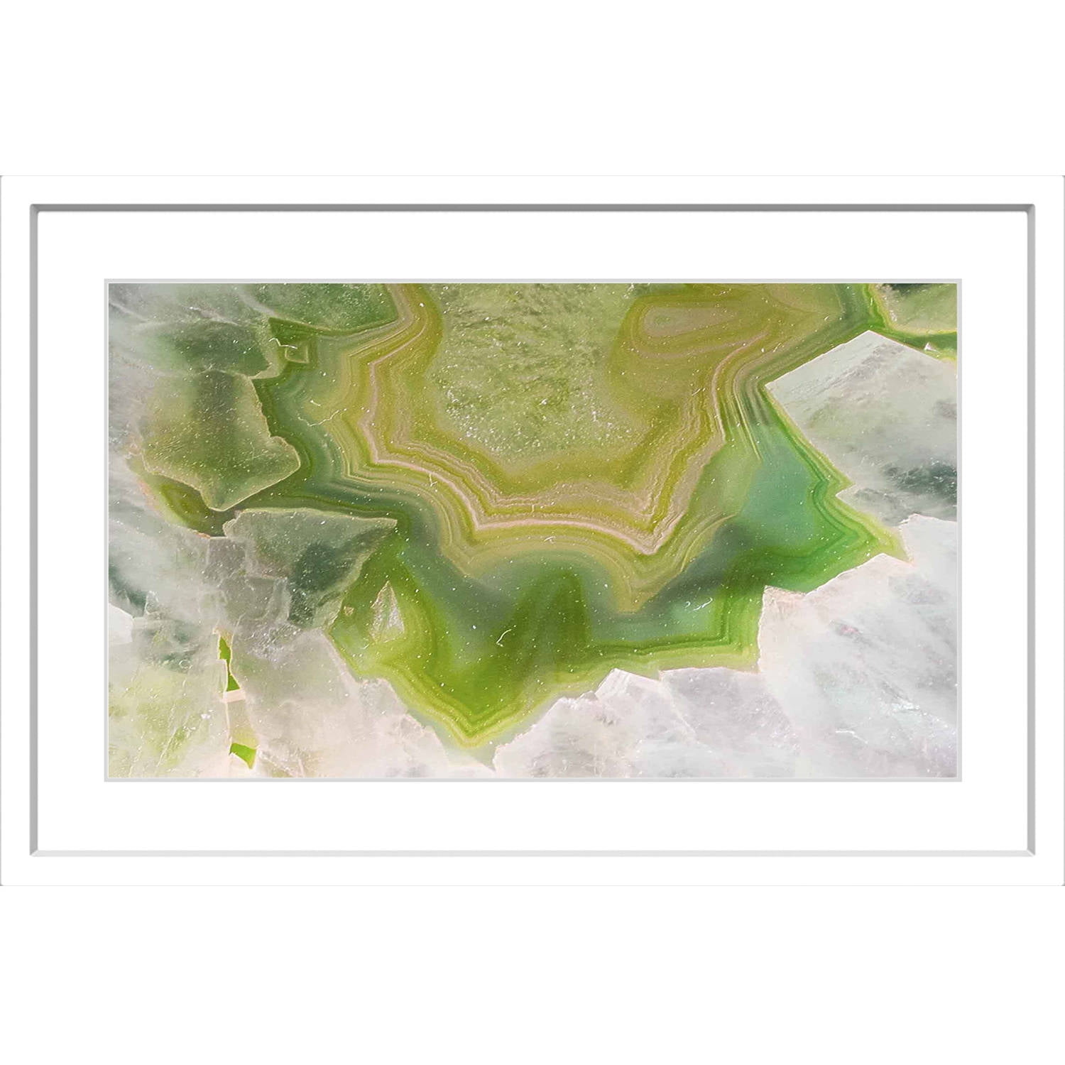 "Angular Green" Framed Painting Print