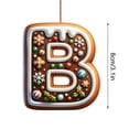thumbnail image 3 of 26 Alphabet Ornaments For Christmas Tree Candy Cane Initial Letter Pendant With Berries Pattern Mini Monogram Hanging Decorations For Christmas Gifts DIY Decor, 3 of 5