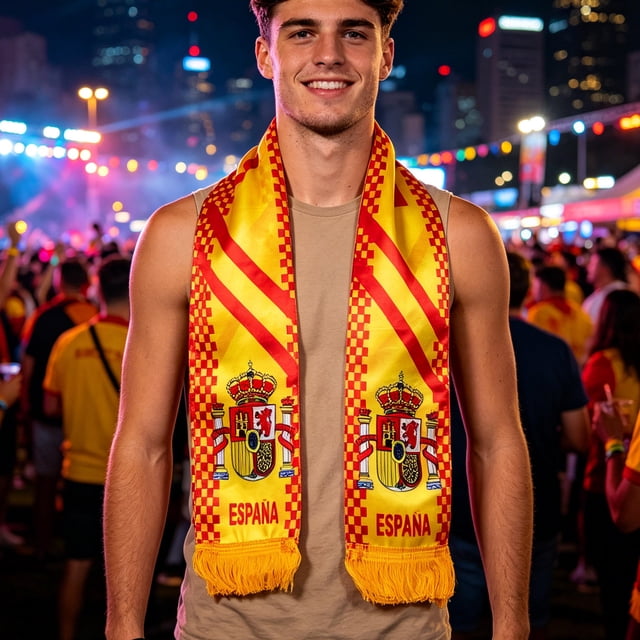EXHUMKY Accesorio Bufanda Para De Fútbol Con Y Material Transpirable Para Aficionados