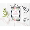 thumbnail image 3 of Darling Souvenir White Birthday Invitation Card 28 Pcs Fill or Write In Blank Invites Printable Party Supplies 5 x 7 Inches, 3 of 5