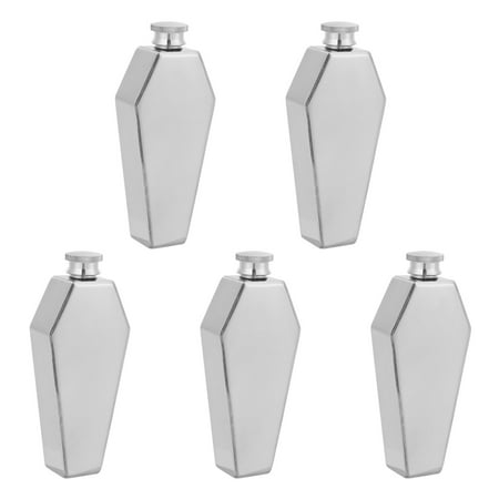 

5X Mini Hip Flask 100ML Personalized Coffin Shape Stainless Steel Flagon Travel Wine Pot Bar Supplies Men s Gift