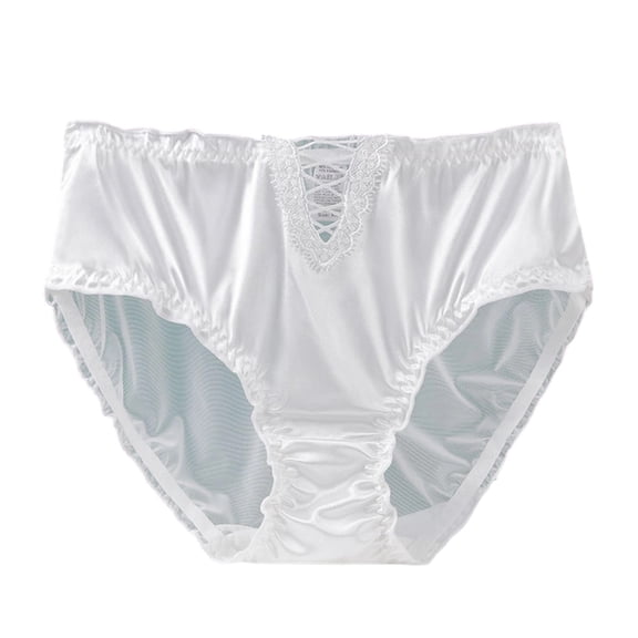 Fewfanhot Women's French Mesh Lace Underwear - Low Waist Cropped Hip-Lifting Briefs Breathable Seamless Underpant