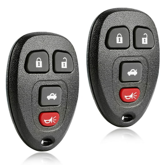 KeylessOption for Buick, Chevrolet, Pontiac, and Saturn GM (15252034) 4-button remote key fob, 2 pack
