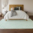 thumbnail image 6 of Addison Rugs Mayfield Washable Transitional Squares Aqua Rectangle Rug, 3' x 5', 6 of 6