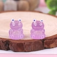 thumbnail image 4 of Cute Frog Ornament Frog Figurine Set 20pcs Little Frog Resin Figurine Cute Glow the Dark Desktop Decoration Statue Sculpture Miniature Fairy Garden, 4 of 8