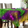 thumbnail image 3 of SKYSONIC Mardi Gras Tablecloth Waterproof Washable Polyester Square Table Cover Durable Tablecloth for Kitchen Dining Table Party Decor (54 X 54 Inch), 3 of 7