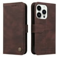 thumbnail image 3 of SaniMore Case for iPhone 14 Pro Max 6.7" 2022 with Wrist/Crossbody StrapRetro PU Leather Anti-scratch Card Slots Cash Pocket Kickstand Shockproof Anti-drop Wallet Business Cover, Brown, 3 of 10