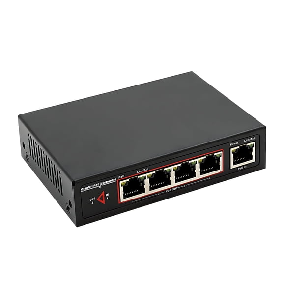 Extensor PoE UltraPoE, velocidades Gigabit y conmutador de transferencia