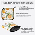 thumbnail image 3 of Yayeee Oven Mitts and Pot Holder Set of 2 Heat Resistant Kitchen Gloves Baking Hot Pad, Orange Watercolor Bees, 3 of 5