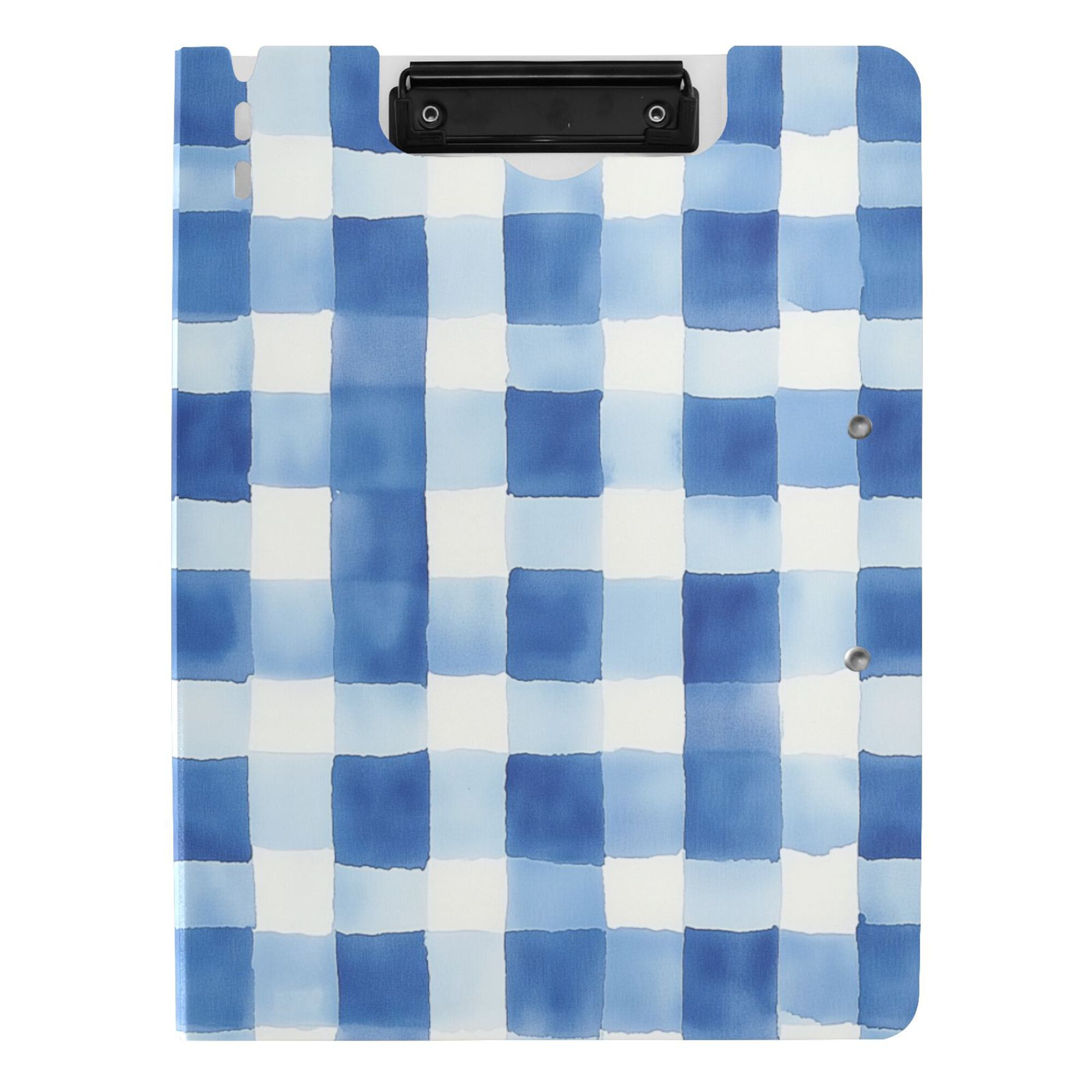 FORMRS A4 Clipboard Folder with Pen Holder Horizontal Foldable School Office Binder, Blue Plain