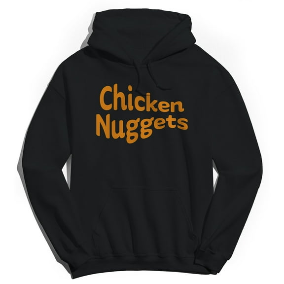 Chicken Nuggets Humor Graphic Black Men's Crewneck Sweatshirt Hoodie