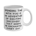 thumbnail image 2 of Spending time with you is an adventure of exciting discovery that keeps me enchanted Wife 11oz Mug, Fancy Wife, Cup For Wife, 2 of 2