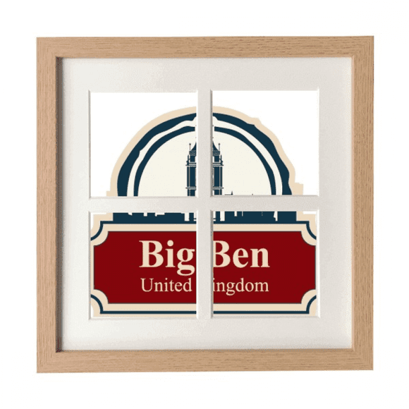 United Kingdom Country City Big Ben London UK Frame Wall Tabletop Display 4 Openings Picture