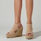 thumbnail image 5 of Zapatos de mujer Casual Peep Toe Cuñas Tacones súper altos Hebilla Correa Sexy Sandalias de suela de paja Wmkox8yii sa4122, 5 of 9