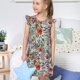 thumbnail image 4 of Fotbe Roses Mixed Zebra 1 Vestido de Dormir para Niñas de 3 a 10 Años, Mangas Cortas, Estilo Princesa, Pijama Camisón con Mangas Voladas-X-Large, 4 of 6