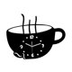 thumbnail image 4 of Reloj de pared colgante con forma de taza de café, adorno de pared, elegante, silencioso, reloj decorativo para restaurante, sala de estar, cafetería., 4 of 8