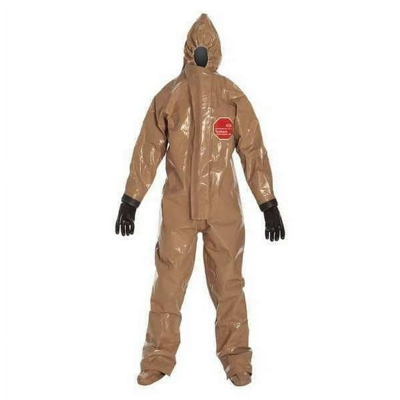 Dupont Coveralls,2XL,Tan,Tychem Responder CSM RC128TTN2X000100