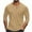Khaki, variant on fatyb Men's Tops Long Sleeve Button Causal Shirts Solid Color Pullover Mens Lightweight Comfy T-Shirts
