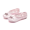 thumbnail image 2 of Sportteer Ballet Shoes 1 Pair Girls Ballet Shoes Soft Sequin Crown Pattern -skid Bottom Elastic Band Faux Silk Breathable Wear-resistant Toddler Big Elastic Dance Shoes, 2 of 9