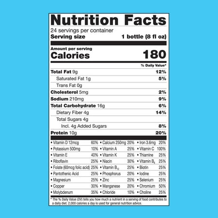 Equate Nutrition Shake for People with Diabetes, Chocolate, 8 fl oz, 24 Count