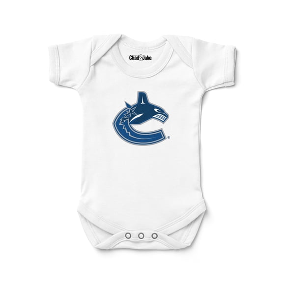 Newborn & Infant Chad & Jake White Vancouver Canucks Logo Bodysuit