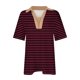 thumbnail image 3 of Tops Cortos para las Mujeres Blusas Impresas Manga Corta Turndown Collar Camiseta, Tops de Blusa para las Mujeres Casual, 3 of 5