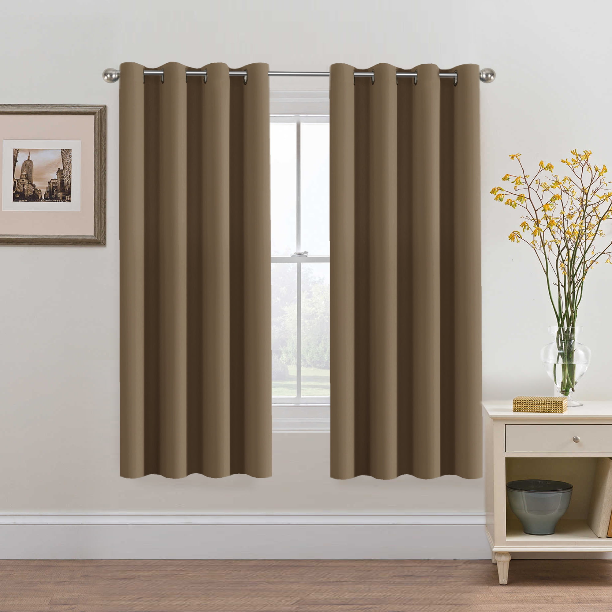 H.Versailtex Solid Thermal Insulated Grommet Blackout Window Curtain Panels For Nursery & Infant