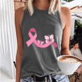 thumbnail image 2 of VKOYWKM Tank Tops for Women Pink Ribbon Graphic Breast Cancer Awareness Tank Top Sleeveless Crew Neck Fight Cancer Shirts Inspirational Tank Tops, 2 of 5