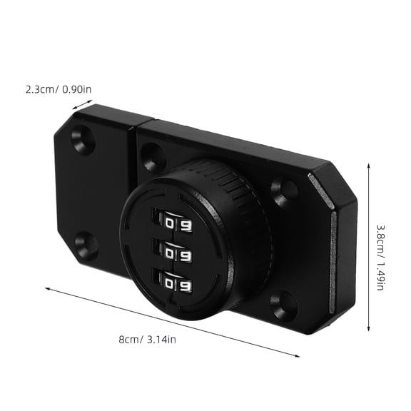 Toyvian Black Combination Cabinet Door Lock Set with Easy No-Drill Installation for Secure Child Safety