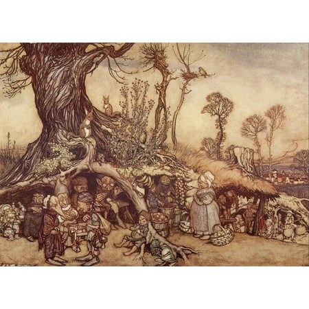Book of Pictures 1913 Little Peoples Market Stretched Canvas - A Rackham (24 x (Best Little Camera On The Market)