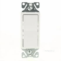 Eaton White Decorator Rocker Wall Light Switch 15A Single Pole 7501W Boxed