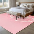 thumbnail image 4 of Large Area Rugs for Living Room Bedroom, Happy Valentine's Day 6'x9' Rug Washable Carpet Runner Indoor Outdoor, Pink Shining Love Heart Romantic Non Slip Floor Mats Rug for Kitchen, Playroom, 4 of 8