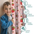 thumbnail image 3 of Blackout Kids Curtains,Pink Cow Strawberry Pattern Childrens Insulated Curtains Set Of 2,Bedroom Essentials,Toddler Room Decor 52x63in(132x160cm), 3 of 5