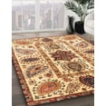 thumbnail image 3 of Ahgly Company Machine Washable Indoor Square Abstract Red Fox Red Area Rugs, 5' Square, 3 of 7