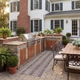thumbnail image 3 of SAFAVIEH Courtyard Robert Striped Indoor/Outdoor Runner Rug, Light Beige/Light Brown, 2'3" x 8', 3 of 10