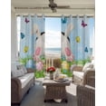 thumbnail image 3 of Easter Blackout Curtains for Bedroom, Thermal Insulated Drapes, Spring Colorful Easter Eggs Bunny Butterfly Blue Black Out Curtains 63 Inch Long Room Darkening Kitchen Curtains 42"x63" 2 Panels, 3 of 8
