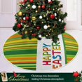 thumbnail image 6 of GZHJMY Easter Tree Skirt Home Decoration Large Round Stripe Egg Christmas Tree Skirt for Holiday Party Home Christmas Day Ornaments, 47.2", 6 of 6