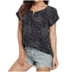 thumbnail image 1 of Camiseta informal para mujer, blusa estampada de manga corta con cremallera, blusa, Tops Fridja  ghk957, 1 of 8
