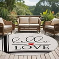 thumbnail image 5 of Valentine's Day Washable Round Area Rug 7 ft, Hello Love, Soft Non Slip Rugs Stain Repellent Indoor Felt Carpet for Living Dining Room Bedroom Home Office, 5 of 9