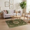 thumbnail image 3 of ODIKA 4'x6' Washable Area Rug Mid Contemporary Century Decorative Motif Printed Vintage Tone for Home Office, Under Desk, Non-Slip Chair-Friendly, Flatwoven, 3 of 7