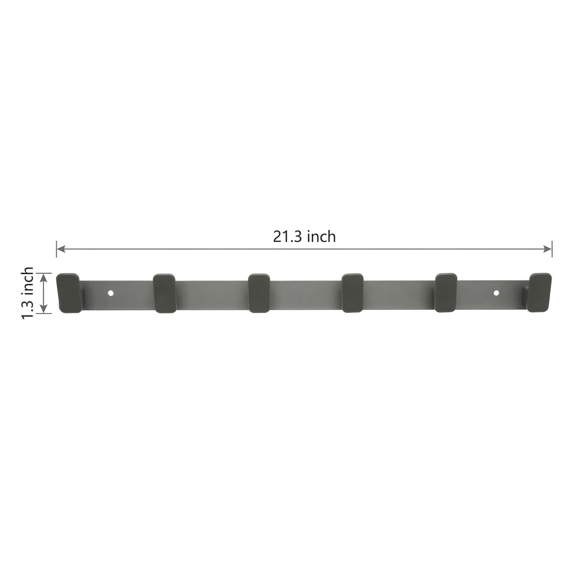 Unique Bargains Coat Rack Wall Mount Aluminum Hook for Entryway Bathroom Gray 21.3"x1.3"