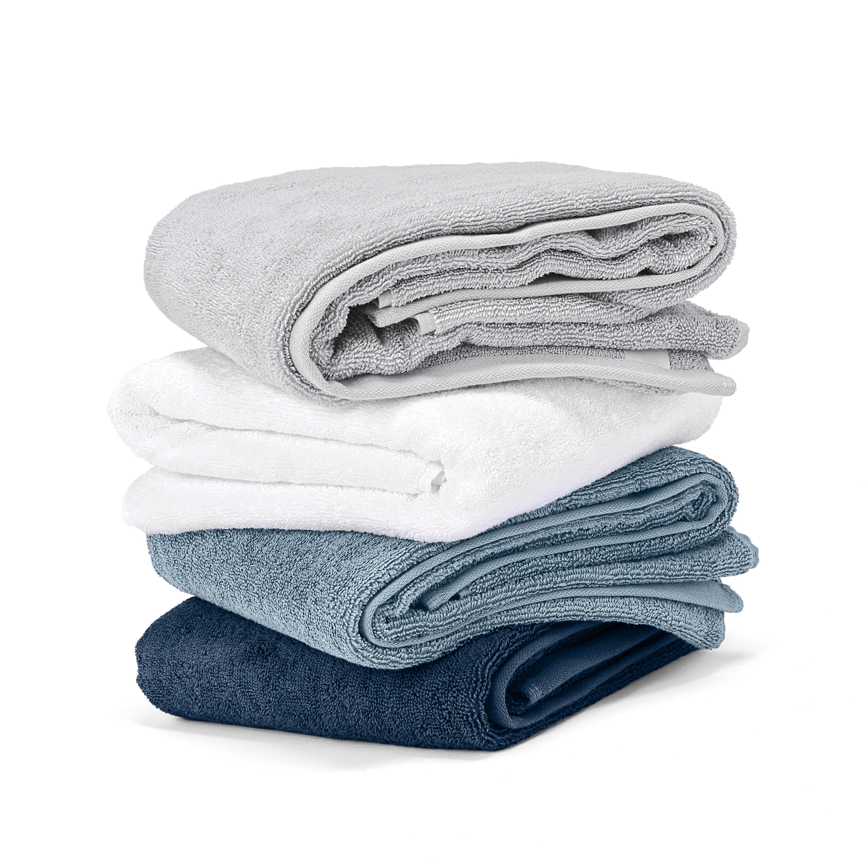 Noble Linens 4 pack Essential Cotton Bath Towels