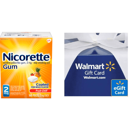 Nicorette 2mg Fruit 160ct Gum with FREE $15 eGift Card