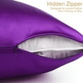 thumbnail image 3 of PiccoCasa Silk Pillowcases Set of 4, King(20"x36"), Purple, 3 of 5