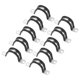 thumbnail image 1 of Uxcell 10 Paquete de Abrazaderas de Cable 1.5" 304 Acero Inoxidable Goma Forma U para Tubo, 1 of 7